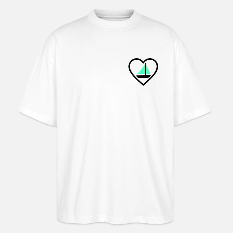 Cuore Vela – Passione Navigazione - T-shirt bio Blaster 2.0 coupe oversize Stanley/Stella Unisexe - blanc