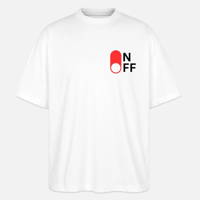 ON/OFF mode - Stanley/Stella Oversized Unisex Organic T-shirt Blaster 2.0 - white