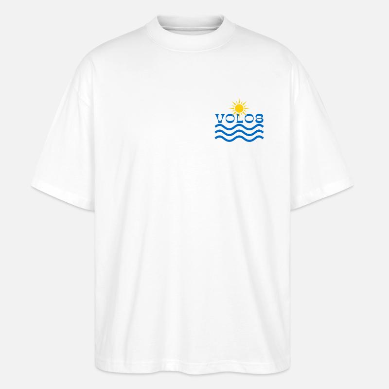 Volos Coastal Sun Waves Logo - Stanley/Stella Oversized Unisex Bio T-Shirt Blaster 2.0 - Weiß