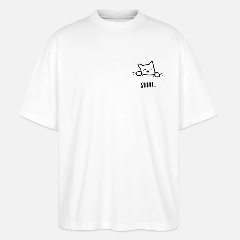 Shhh... die Katze schläft! - Stanley/Stella Oversized Unisex Bio T-Shirt Blaster 2.0 - Weiß