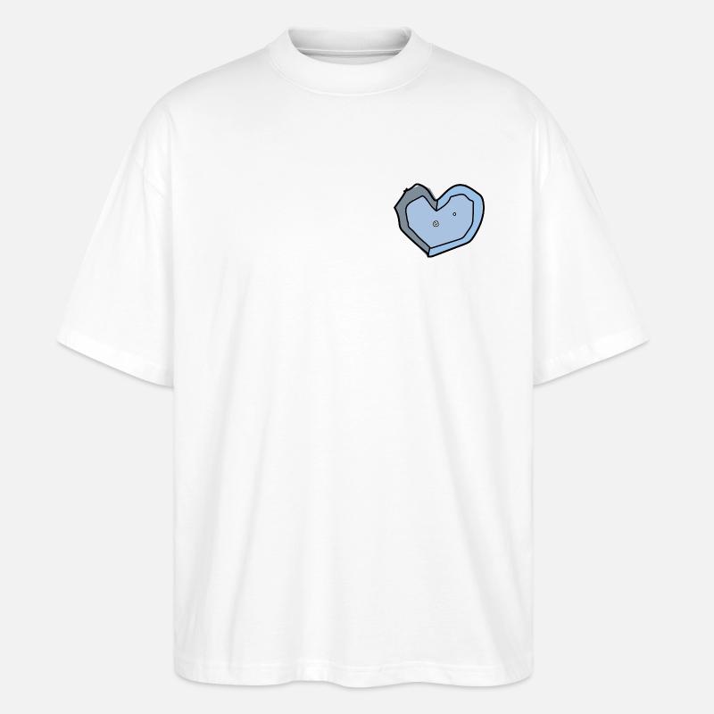 boulderliebe blau - Stanley/Stella Oversized Unisex Bio T-Shirt Blaster 2.0 - Weiß