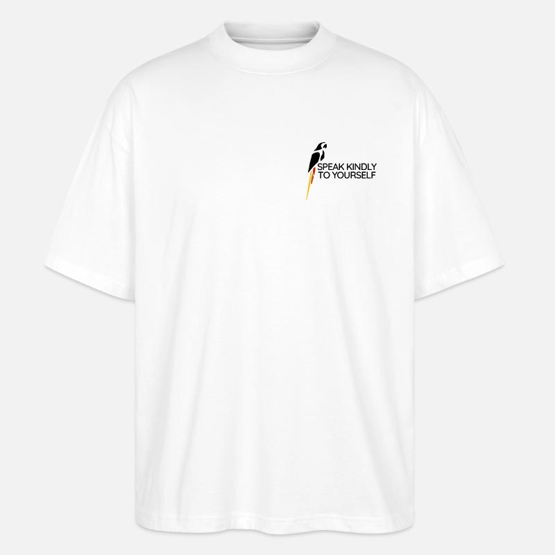 Parrot - Speak kindly to yourself - Stanley/Stella Oversized Unisex Bio T-Shirt Blaster 2.0 - Weiß