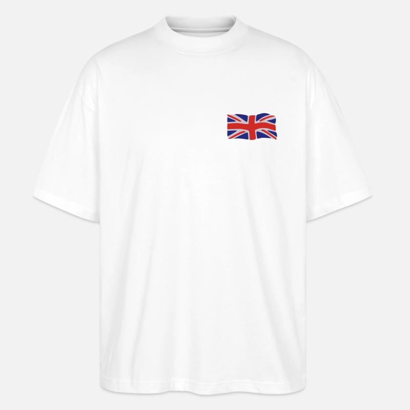 Flagge Großbritannien - Stanley/Stella Oversized Unisex Bio T-Shirt Blaster 2.0 - Weiß