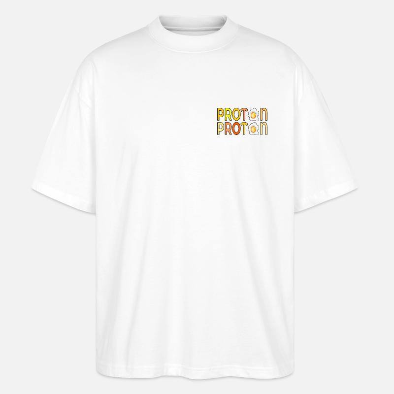 PROTEIN SPIEGELEIER EIER - Stanley/Stella Oversized Unisex Bio T-Shirt Blaster 2.0 - Weiß