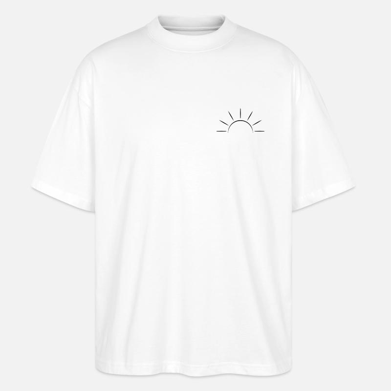 Sunrise black - Minimal Design - Stanley/Stella Oversized Unisex Bio T-Shirt Blaster 2.0 - Weiß