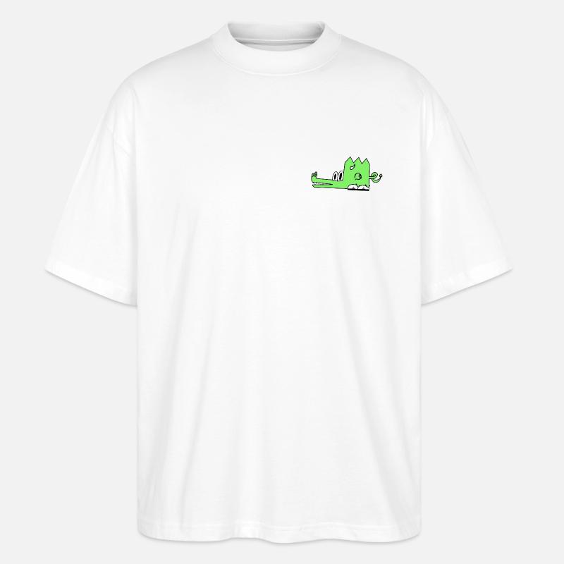Emberon, der Drache - Stanley/Stella Oversized Unisex Bio T-Shirt Blaster 2.0 - Weiß