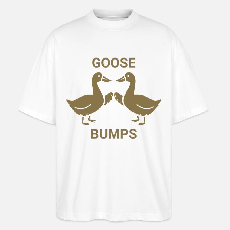 Goose Bumps - Stanley/Stella Oversized Unisex Bio T-Shirt Blaster 2.0 - Weiß