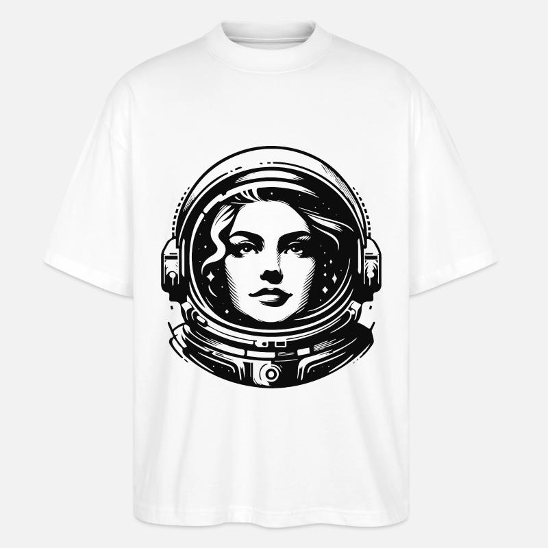 Astronautes, cosmonautes – conquérants de l’espace - T-shirt bio Blaster 2.0 coupe oversize Stanley/Stella Unisexe - blanc