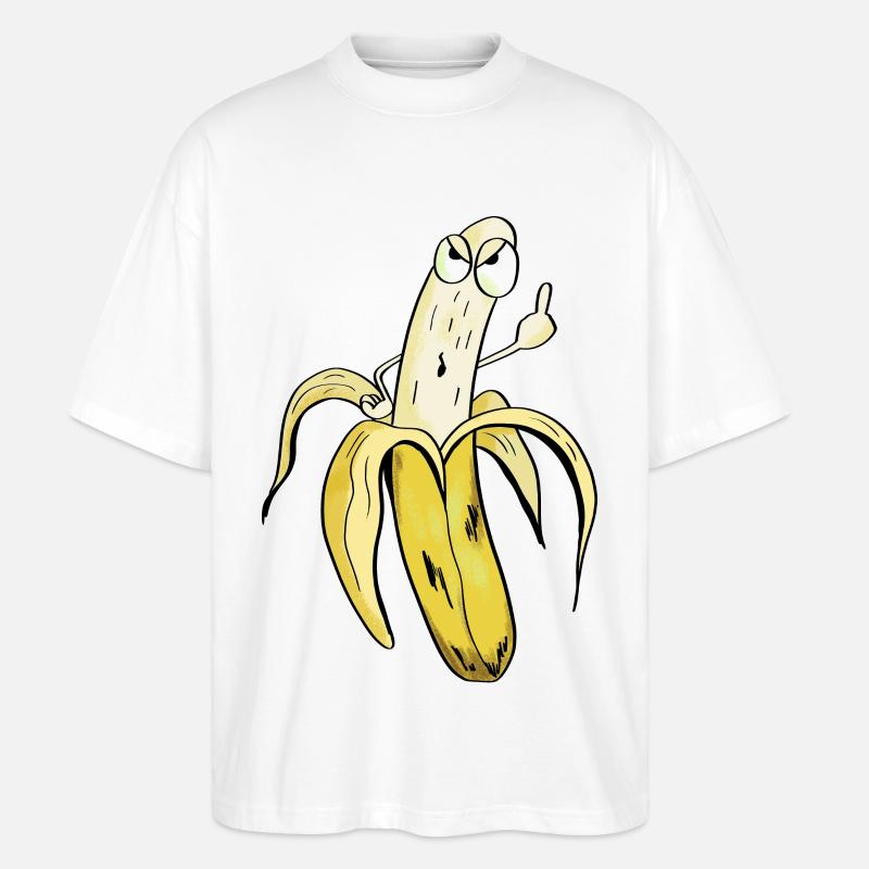 Alles Banane - Obst Comic - Stanley/Stella Oversized Unisex Bio T-Shirt Blaster 2.0 - Weiß