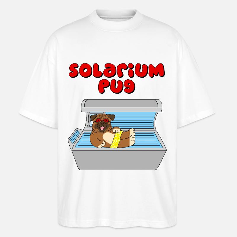 solarium mops pug - Stanley/Stella Oversized Unisex Bio T-Shirt Blaster 2.0 - Weiß