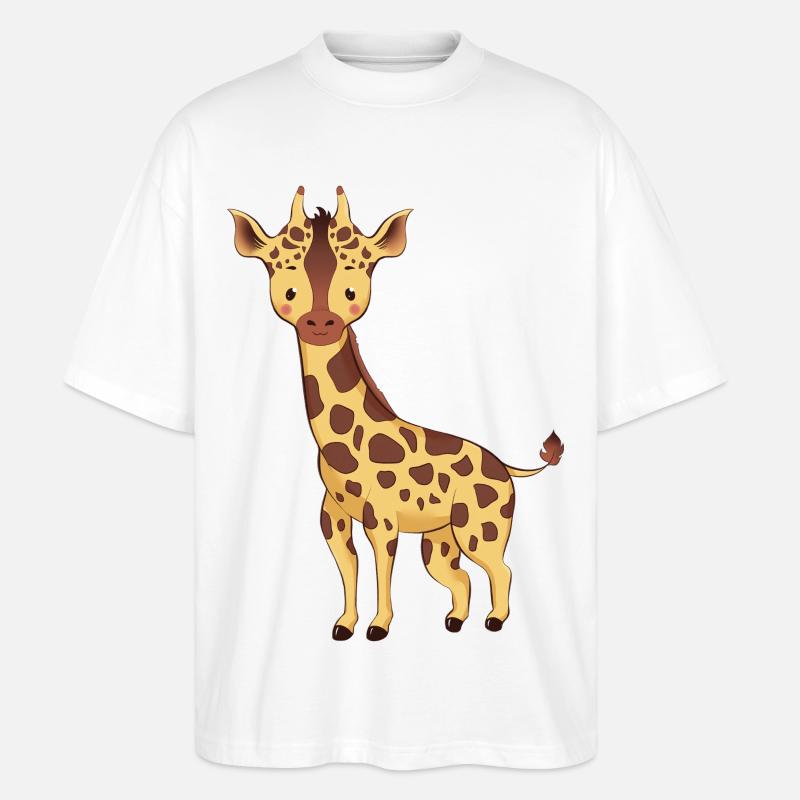 Giraffe - Stanley/Stella Oversized Unisex Bio T-Shirt Blaster 2.0 - Weiß