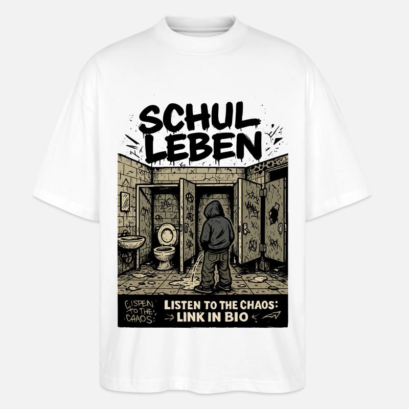 Schulleben - Stanley/Stella Oversized Unisex Bio T-Shirt Blaster 2.0 - Weiß