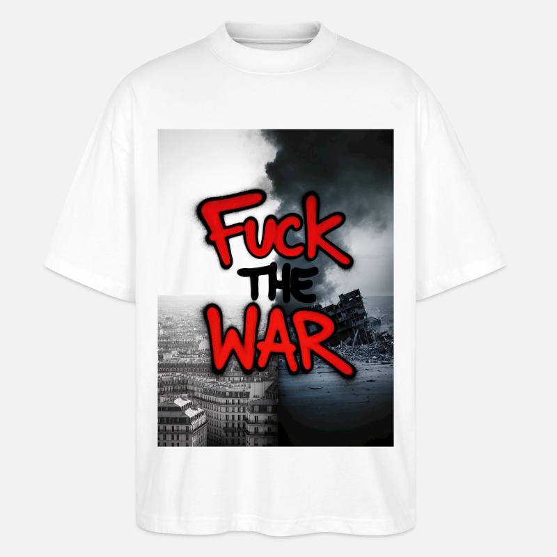 SCHEIẞ AUF DEN Krieg - Stanley/Stella Oversized Unisex Bio T-Shirt Blaster 2.0 - Weiß
