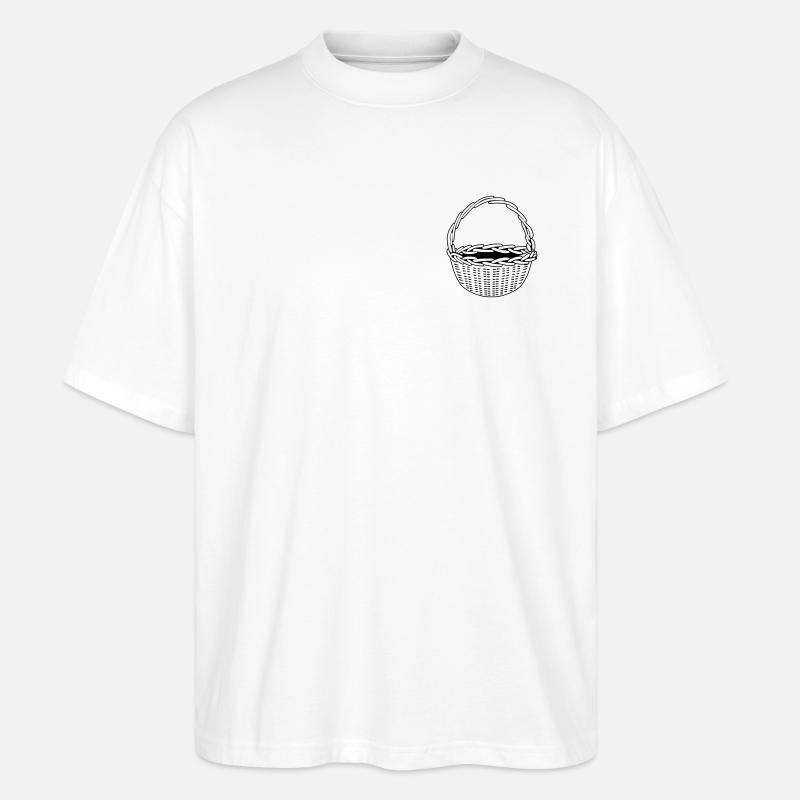 Korb - schwarz-weiß - einfärbbar - Stanley/Stella Oversized Unisex Bio T-Shirt Blaster 2.0 - Weiß