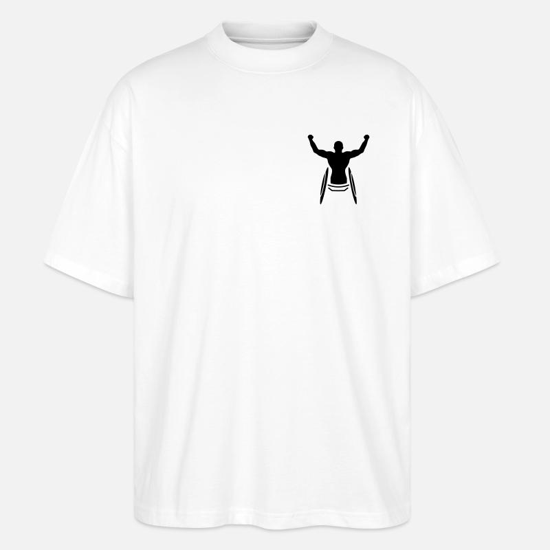 Ein Athlet im Rollstuhl - Stanley/Stella Oversized Unisex Bio T-Shirt Blaster 2.0 - Weiß