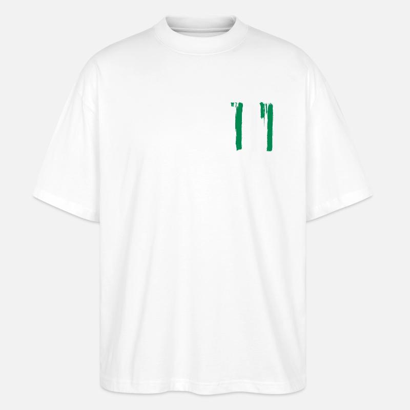 Drapeau du Nigéria - T-shirt bio Blaster 2.0 coupe oversize Stanley/Stella Unisexe - blanc