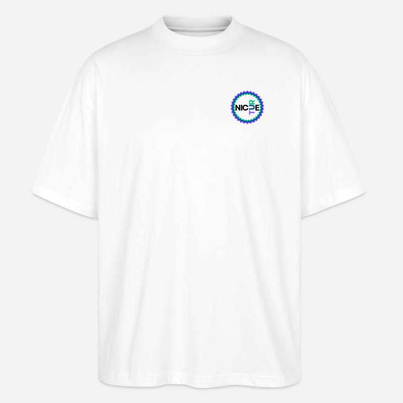 NICTURE NICE - Stanley/Stella Oversized Unisex Organic T-shirt Blaster 2.0 - white