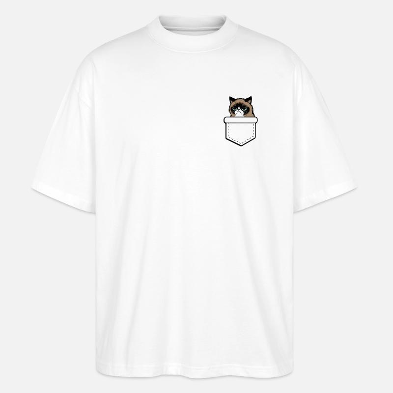 grumpy  - Stanley/Stella Oversized Unisex Bio T-Shirt Blaster 2.0 - Weiß