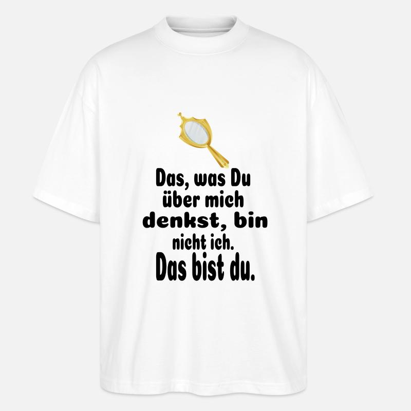 Spiegel Spiegelbild Selbstreflektion - Stanley/Stella Oversized Unisex Bio T-Shirt Blaster 2.0 - Weiß