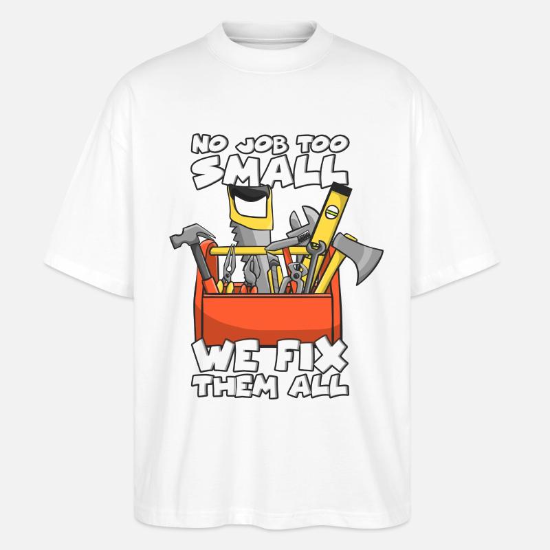 Handwerker - Stanley/Stella Oversized Unisex Bio T-Shirt Blaster 2.0 - Weiß