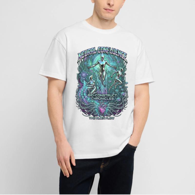 Neural Confluence Bio-Construct Chronicles Stanley/Stella Oversized Unisex Organic T-shirt Blaster 2.0