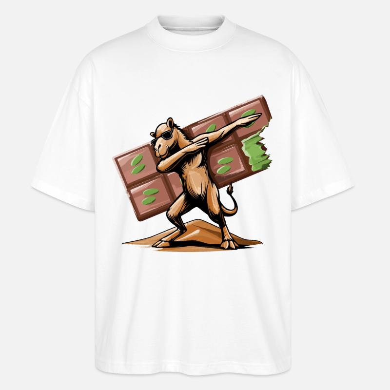 Dabbing Dromedar und Dubai-Vibes - Stanley/Stella Oversized Unisex Bio T-Shirt Blaster 2.0 - Weiß