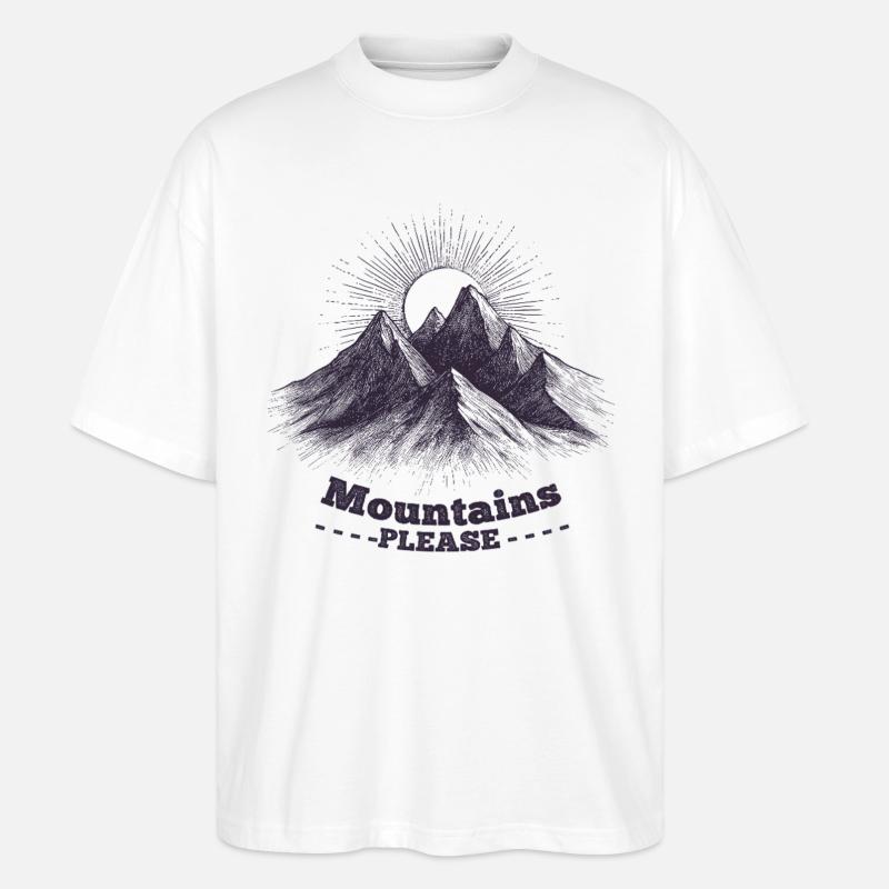 Mountains please - Stanley/Stella Oversized Unisex Bio T-Shirt Blaster 2.0 - Weiß