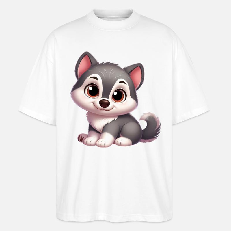 Wolf 11 - Stanley/Stella Oversized Unisex Bio T-Shirt Blaster 2.0 - Weiß