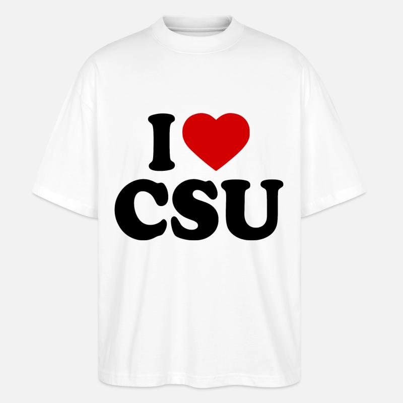 I love csu - Stanley/Stella Oversized Unisex Bio T-Shirt Blaster 2.0 - Weiß