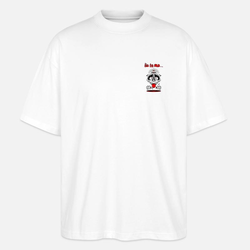 Mysterious skull with triangle - Stanley/Stella Oversized Unisex Organic T-shirt Blaster 2.0 - white