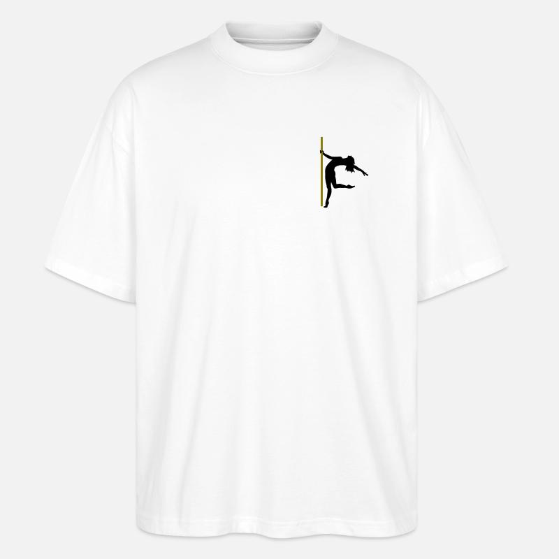 Die Silhouette einer Poledancerin - Stanley/Stella Oversized Unisex Bio T-Shirt Blaster 2.0 - Weiß