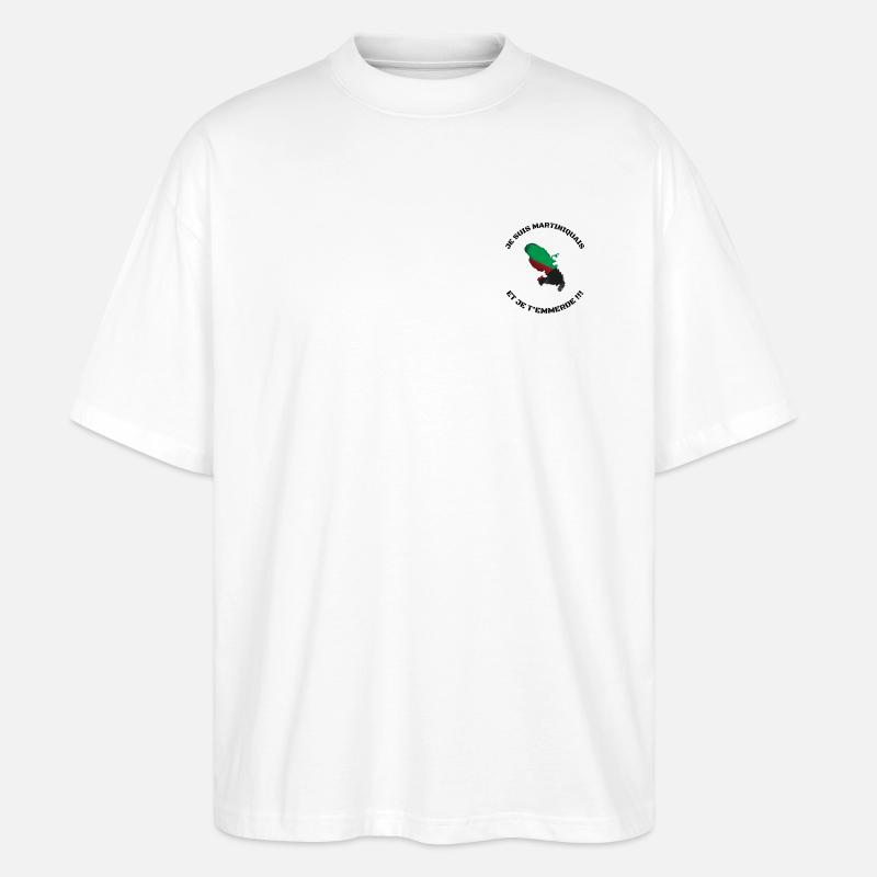 JE SUIS MARTINIQUAIS removebg preview - T-shirt bio Blaster 2.0 coupe oversize Stanley/Stella Unisexe - blanc