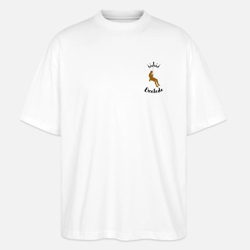 Schwebender Kletterer - Stanley/Stella Oversized Unisex Bio T-Shirt Blaster 2.0 - Weiß