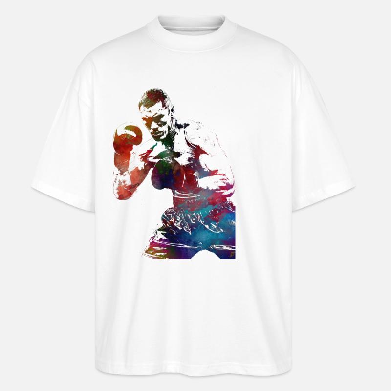 Boxe sportive #boxing - T-shirt bio Blaster 2.0 coupe oversize Stanley/Stella Unisexe - blanc