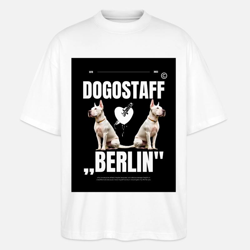 Dogostaff Berlin Duo - Stanley/Stella Oversized Unisex Bio T-Shirt Blaster 2.0 - Weiß