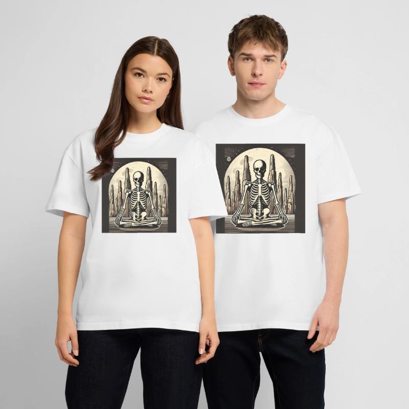 Skeleton in Solitude Illustration Stanley/Stella Oversized Unisex Organic T-shirt Blaster 2.0