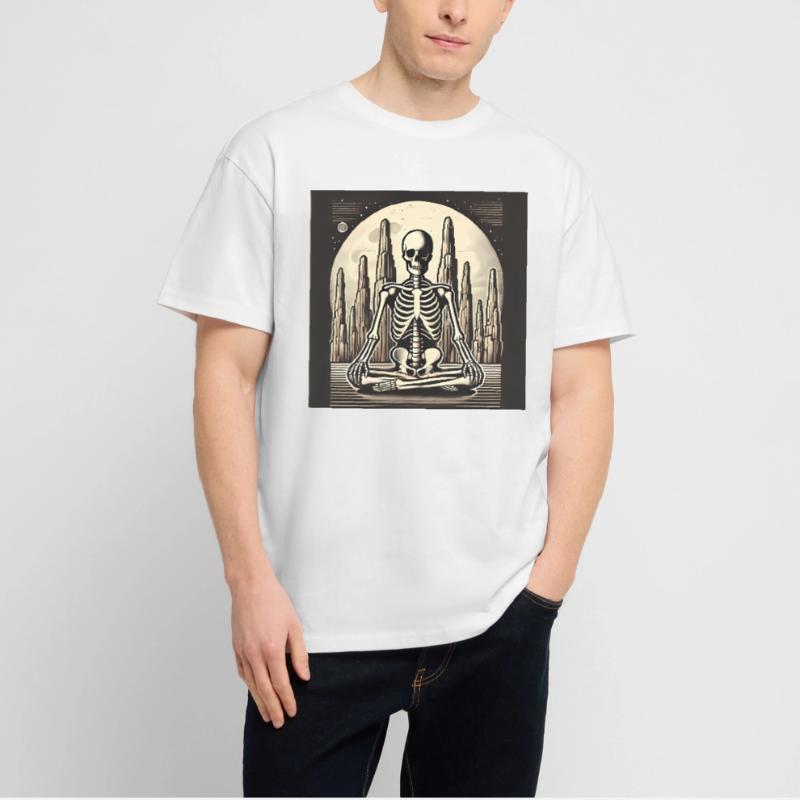 Skeleton in Solitude Illustration Stanley/Stella Oversized Unisex Organic T-shirt Blaster 2.0