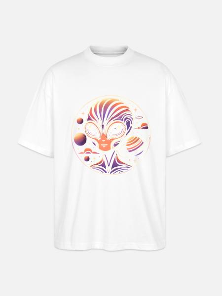 Alien Savi - Stanley/Stella Oversized Unisex Organic T-shirt Blaster 2.0 - white