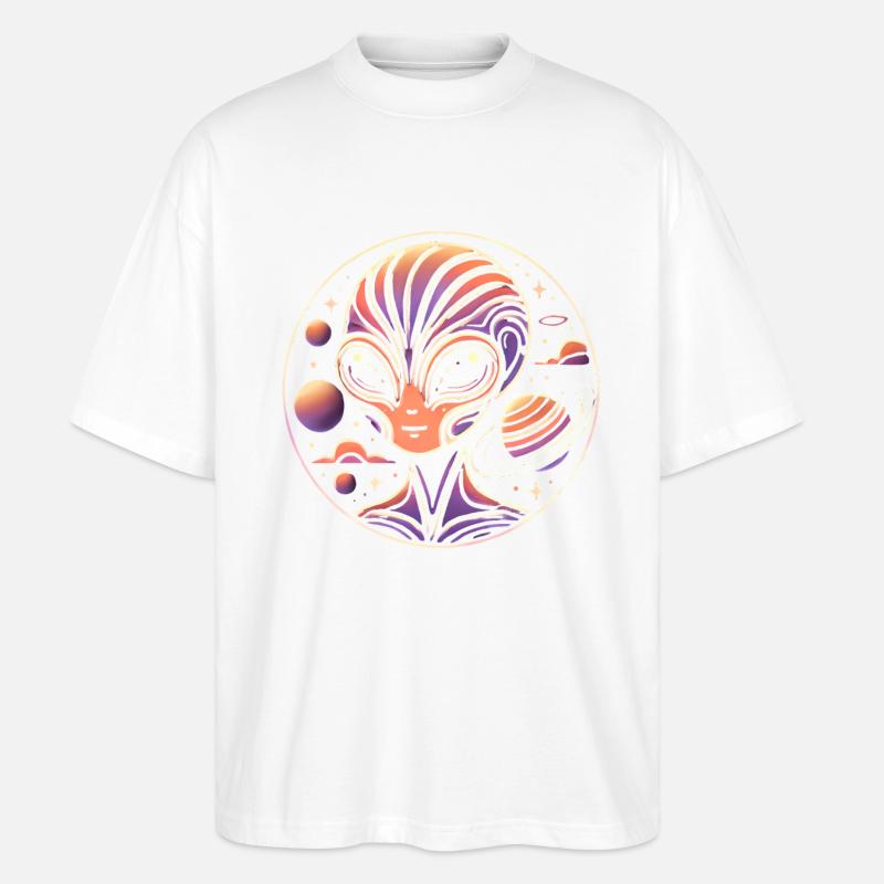 Savi étranger - T-shirt bio Blaster 2.0 coupe oversize Stanley/Stella Unisexe - blanc