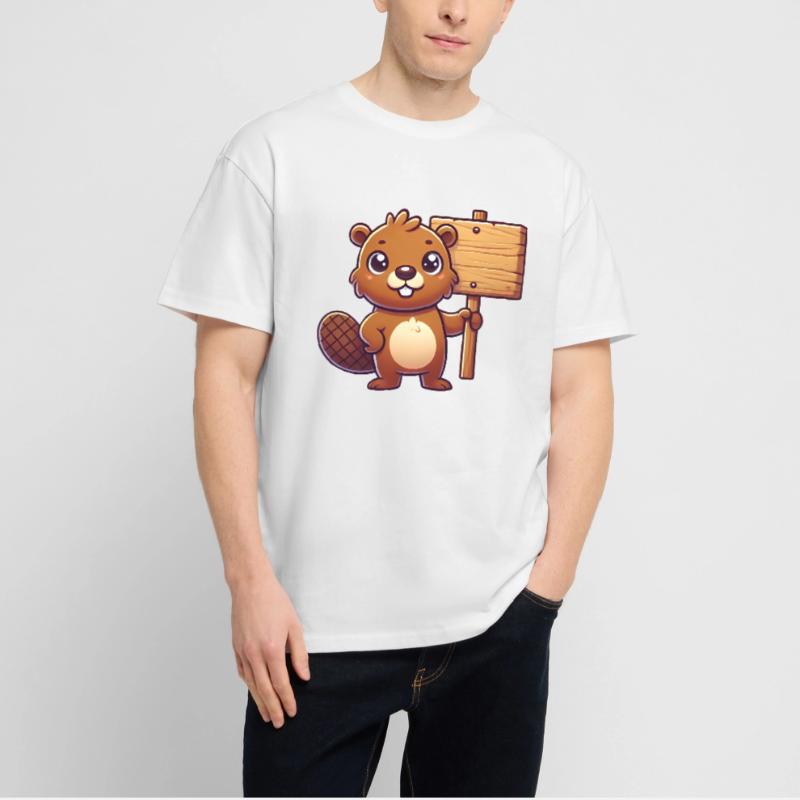 Adorable castor avec conception de panneau vierge T-shirt bio Blaster 2.0 coupe oversize Stanley/Stella Unisexe