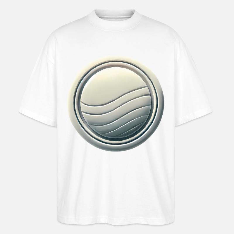 Modern Badge Emblem Design - Stanley/Stella Oversized Unisex Organic T-shirt Blaster 2.0 - white