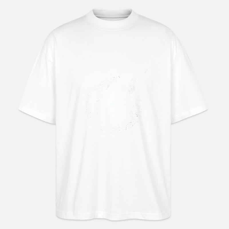 Retro Halftone Matchstick Flame - Stanley/Stella Oversized Unisex Organic T-shirt Blaster 2.0 - white