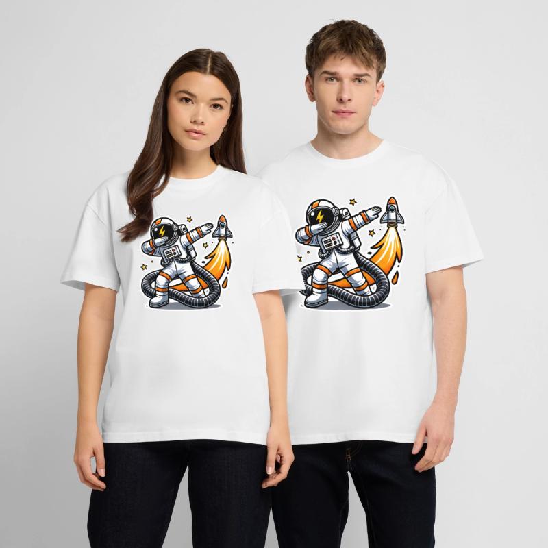 Drôle Dabbing astronaute conception spatiale T-shirt bio Blaster 2.0 coupe oversize Stanley/Stella Unisexe