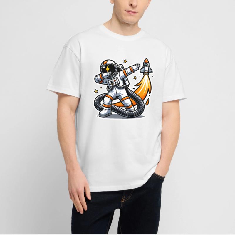 Drôle Dabbing astronaute conception spatiale T-shirt bio Blaster 2.0 coupe oversize Stanley/Stella Unisexe