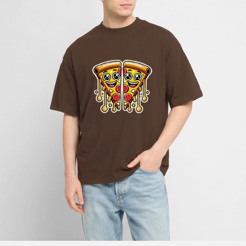 Dormir manger pizza répéter design drôle T-shirt bio Blaster 2.0 coupe oversize Stanley/Stella Unisexe
