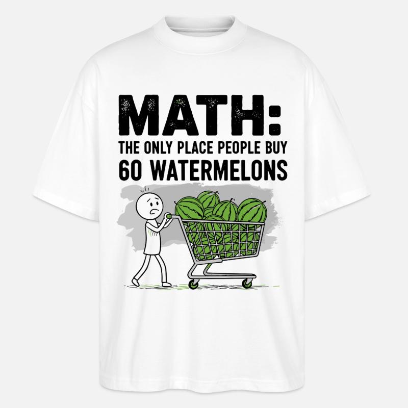 Pastèque passionné citation design - T-shirt bio Blaster 2.0 coupe oversize Stanley/Stella Unisexe - blanc