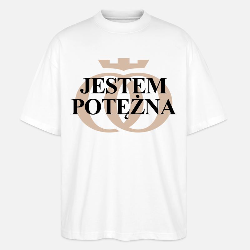 I'm Mighty Oppoline Kollektion - Stanley/Stella Oversized Unisex Bio T-Shirt Blaster 2.0 - Weiß