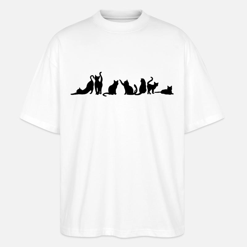 cat - Stanley/Stella Oversized Unisex Bio T-Shirt Blaster 2.0 - Weiß