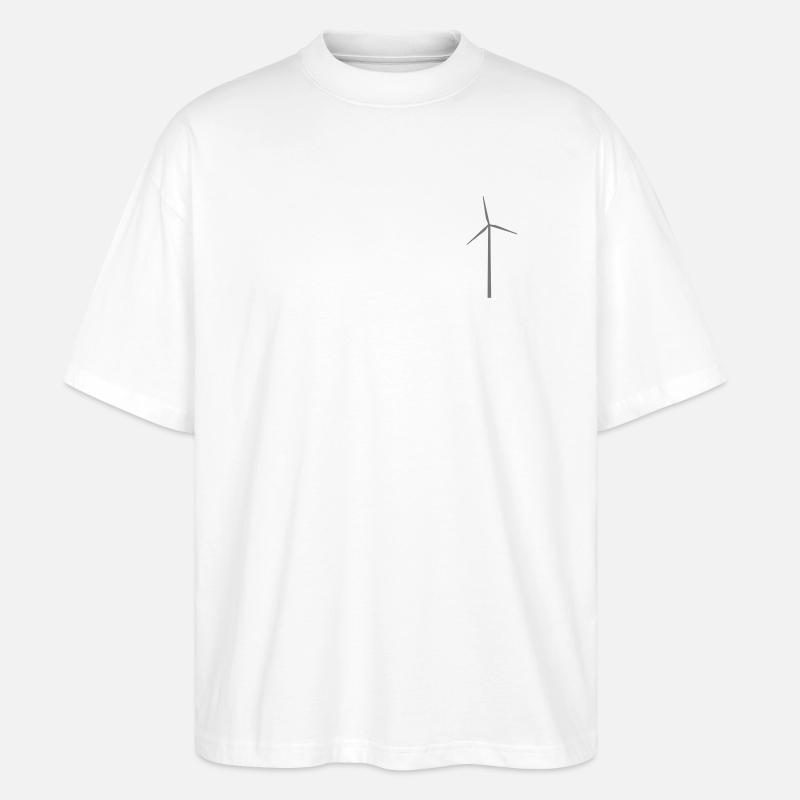 Windmill Windmill Wind Turbine - Stanley/Stella Oversized Unisex Organic T-shirt Blaster 2.0 - white