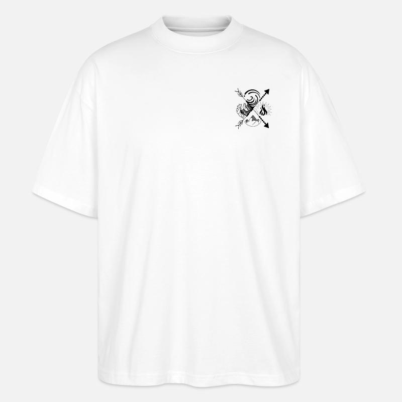 4 éléments - T-shirt bio Blaster 2.0 coupe oversize Stanley/Stella Unisexe - blanc